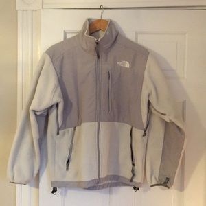 The North Face womens Denali white fleece jacket